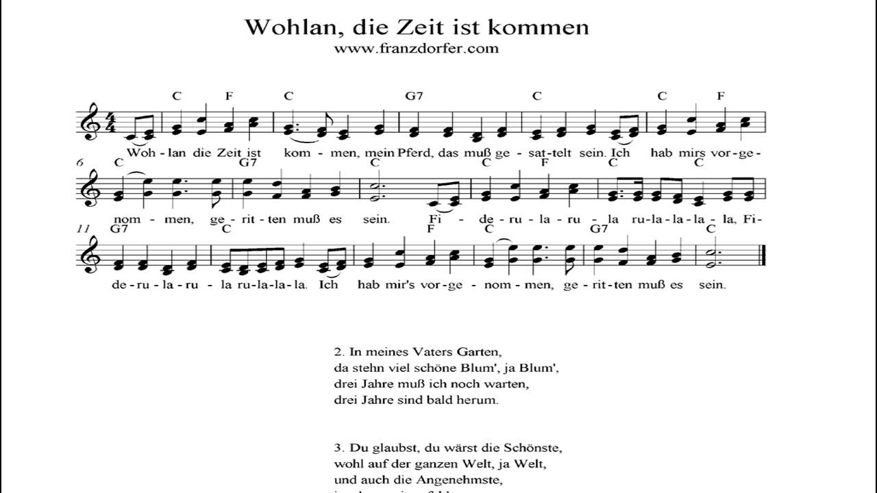 Wohlan die Zeit ist kommen