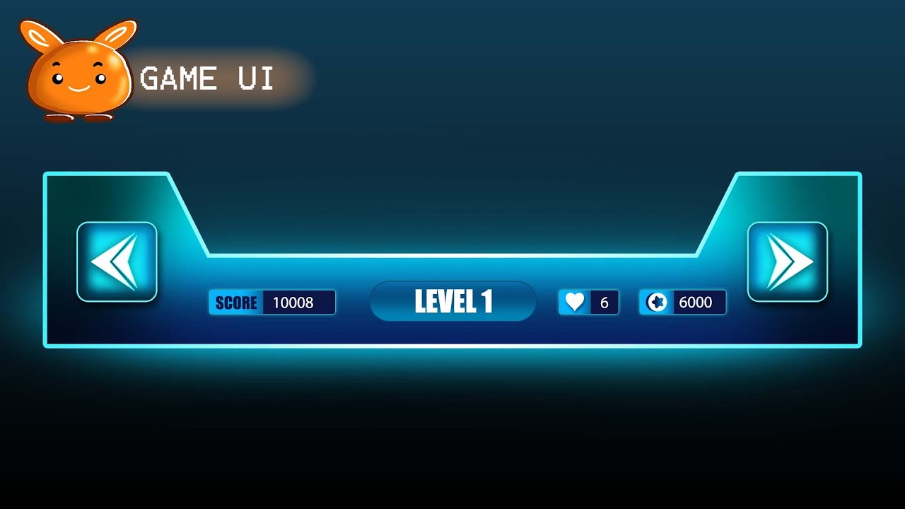 Game UI Design in Photoshop Tutorial with narration - UI Panel designing  - Part 1