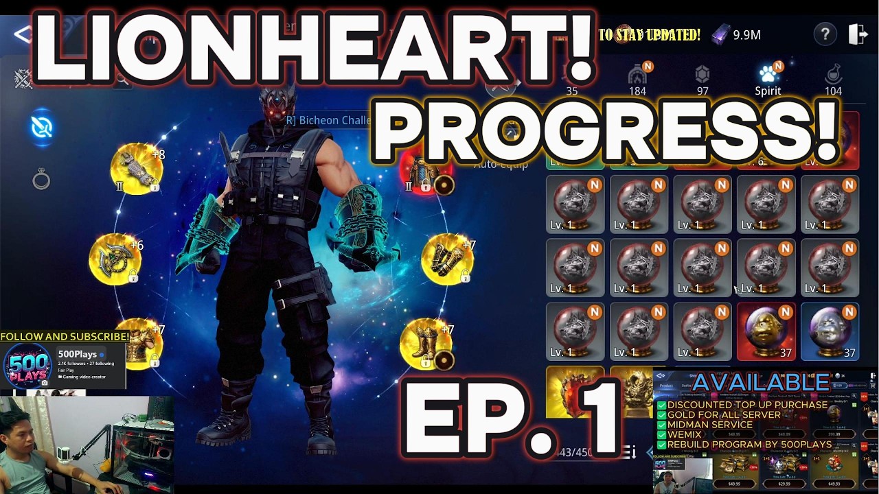 MIR4: LIONHEART PROGRESS EPISODE 1 STAY TUNE ....