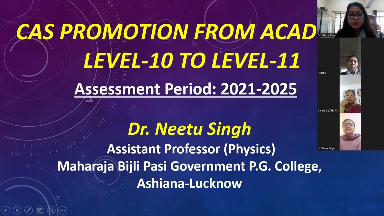 Dr Neetu Singh CAS Promotion 