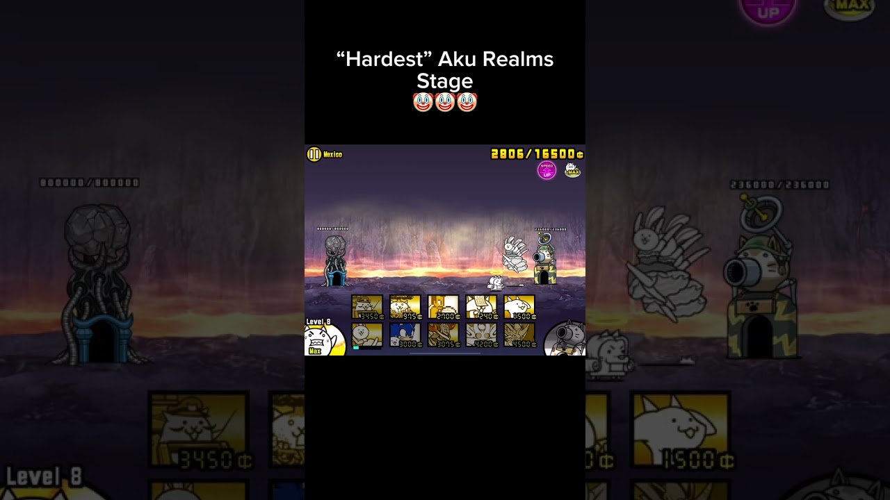 &ldquo;Hardest&rdquo; Aku Realms Stage 🤡 (Battle cats)