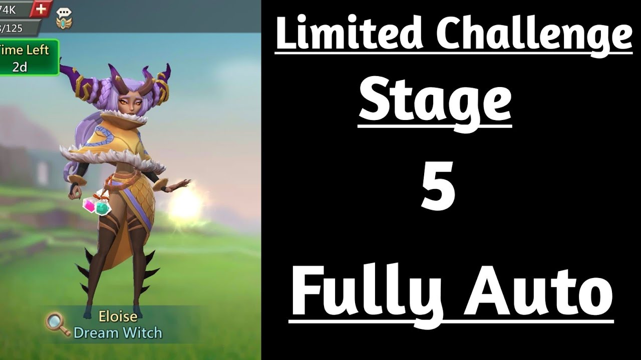 Dream witch limited challenge stage 5 auto|Limited Challenge Saving Dreams Stage 5 auto Lords mobile