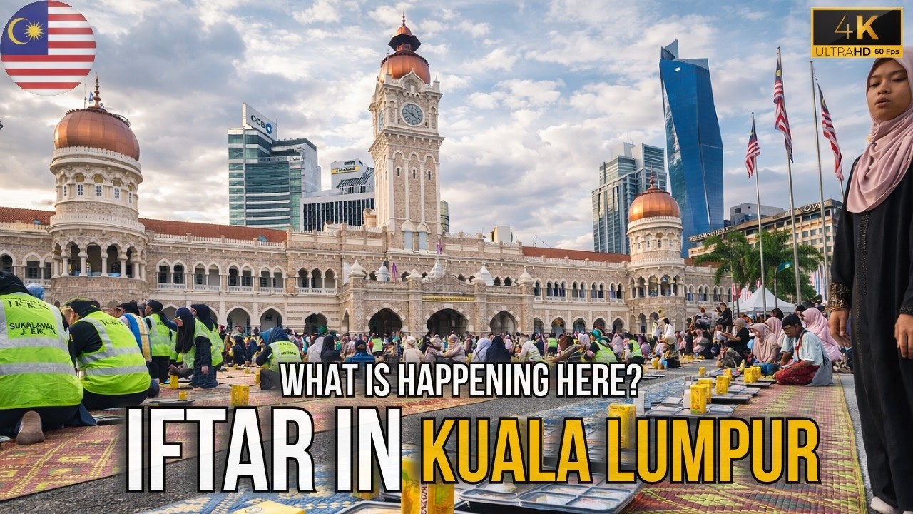 Подготовка к ифтару 🇲🇾 Вечер Рамадана на площади Датаран Мердека в Куала-Лумпуре