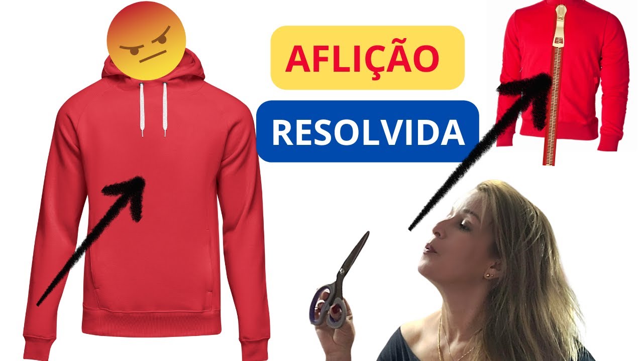 COMO  CORTAR ABRIR COLOCAR ZIPER  DE ENCAIXE EM BLUSA DE MOLETOM FECHADA NA FRENTE INICIANTE (DIY)