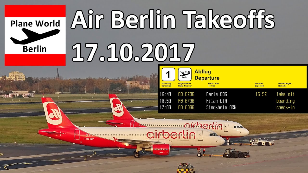 Air Berlin Sunset Takeoffs from Berlin Tegel Airport 17.10.2017 // Remembering Air Berlin & TXL