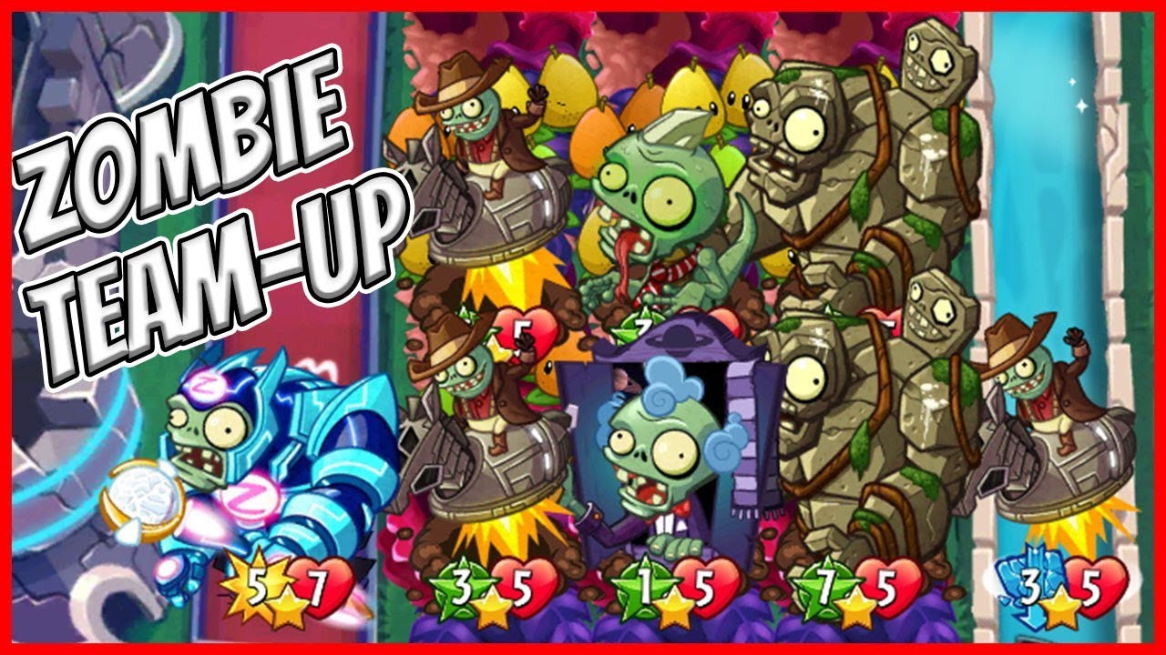 Zombie TEAM-UP with the Evil Pair Pearadise - Plants vs Zombies Heroes Epic MOD