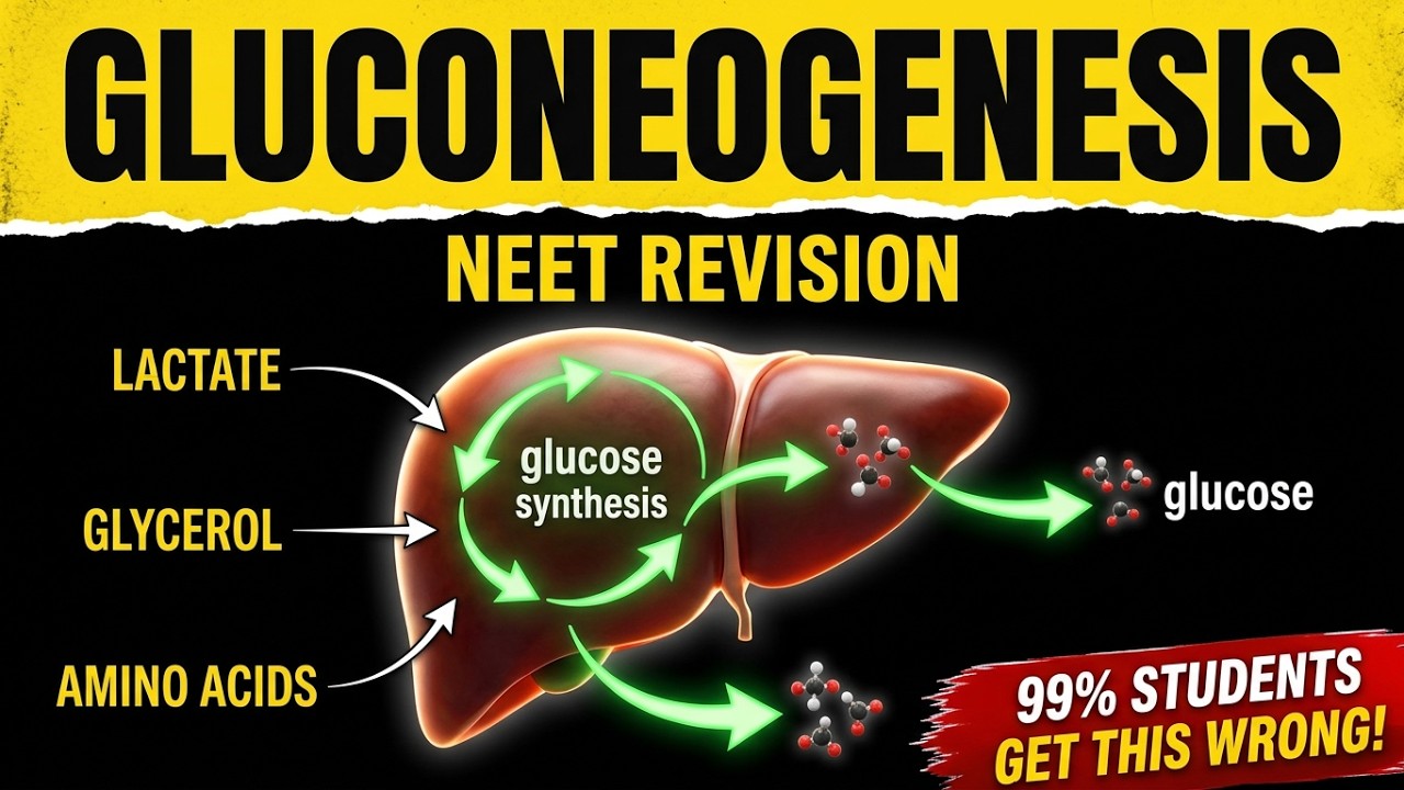 Gluconeogenesis | Hormones, Precursors & Regulation | NCERT + NEET Revision #neet #cbse #endocrine