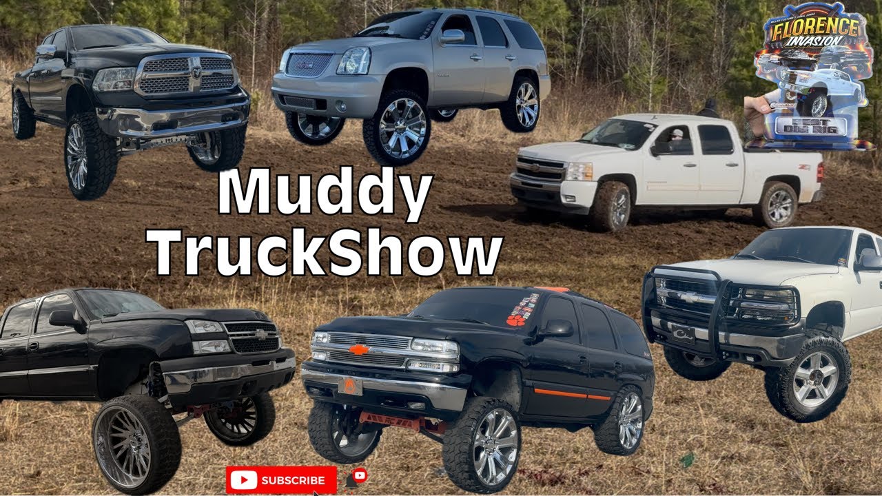 Huge Florence Sc TruckShow | Mud pit + Lifted Trucks! | #squattedtrucks #liftedtrucks #offroad 