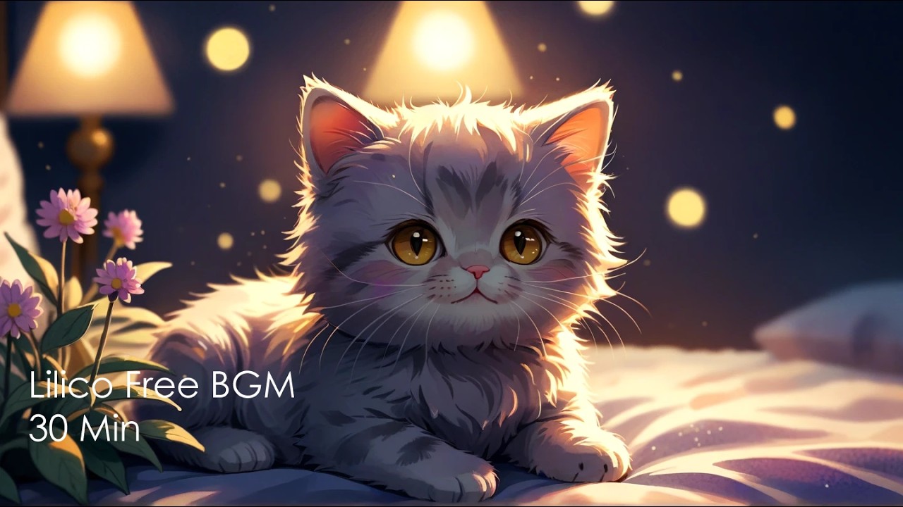 [Free BGM for Streaming]Soft Lamp Night | Cute Warm Room Pop[30 Min]