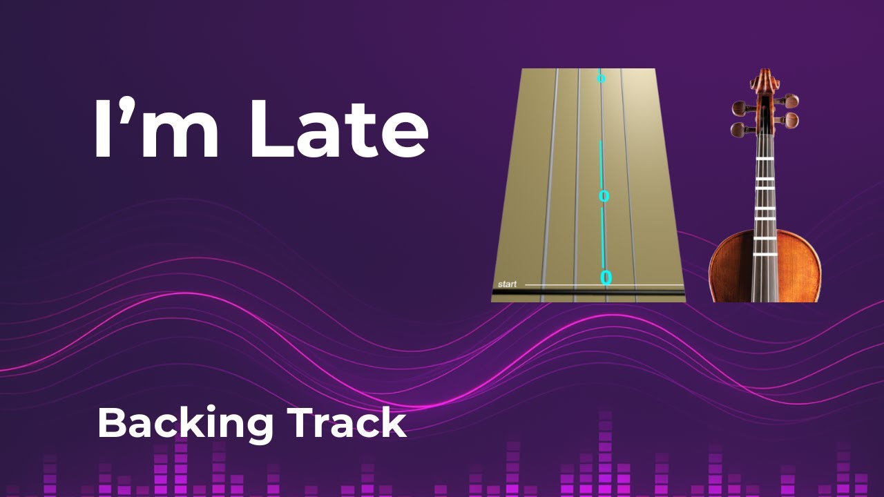 I’M LATE ⏰from Alice in Wonderland |Backing Track Violin Cover |Animated Violins (TAB & FINGERBOARD)