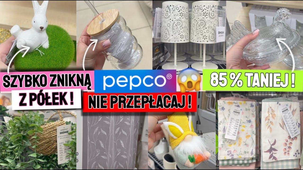🛍️ PEPCO NOWE KUBKI, ZAJĄCE 🐰KURKA SZKLANA TO HIT NOWOŚCI DO OGORDU SKRZATY, OBRUS, FIRANKI PRZEGLĄD