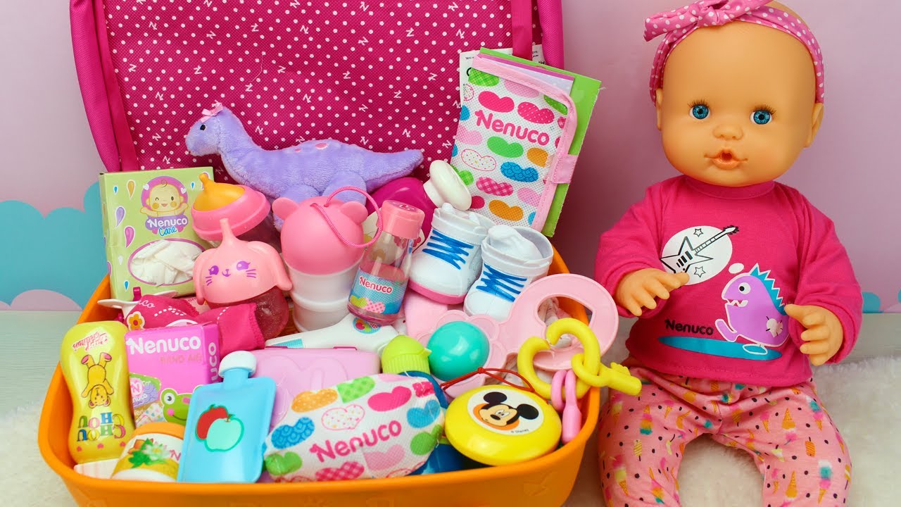 Что надеть в СУМКУ ДЛЯ ПОДГУЗНИКОВ вашей куклы NENUCO Baby Doll, чтобы пойти к ПЕДИАТРУ