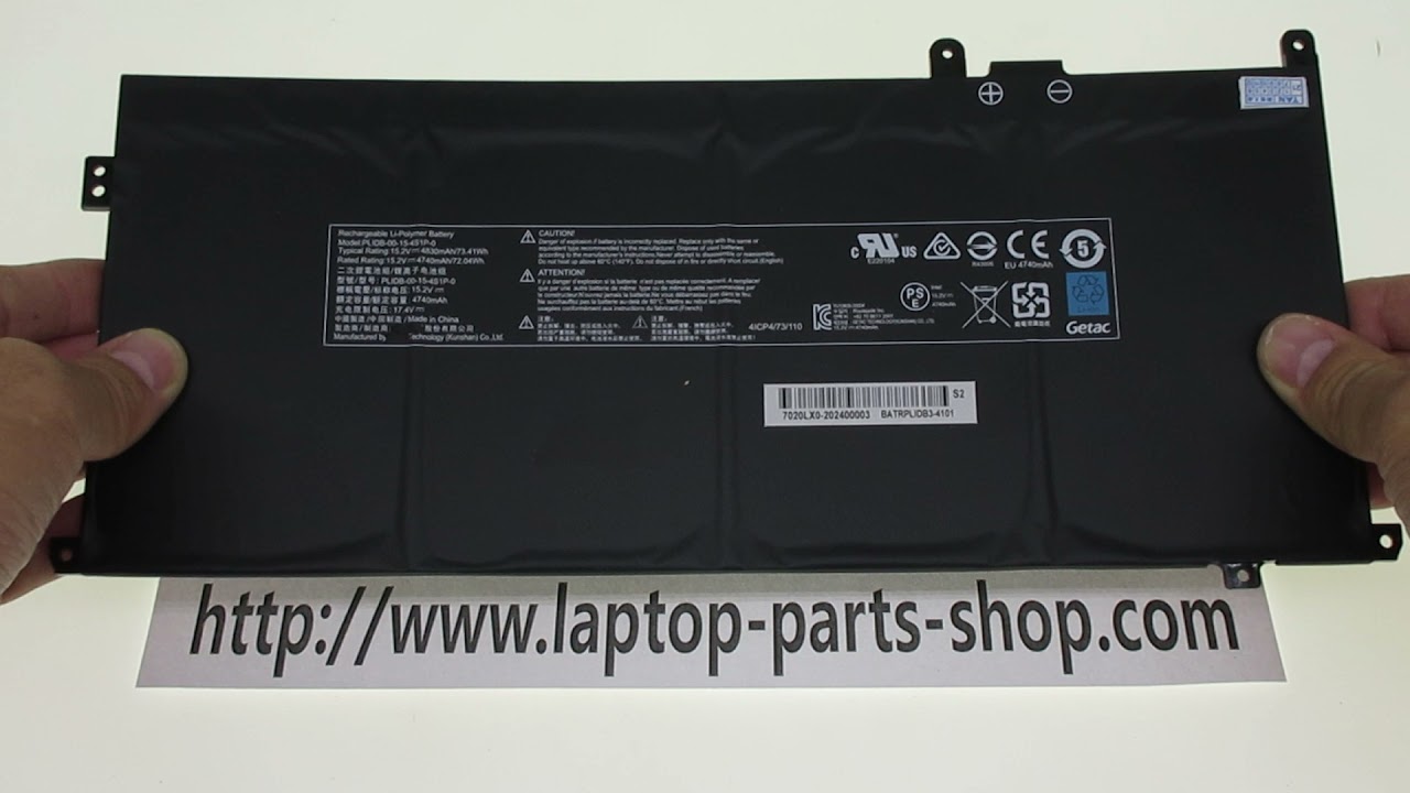 Brand New PLIDB-00-15-4S1P-0 Laptop Battery for SCHENKER Vision 15 Series