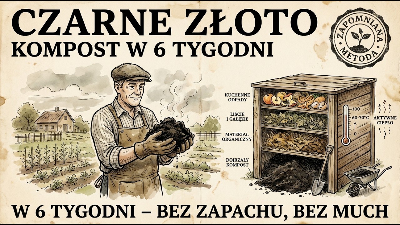 Kompost w 6 tygodni: BEZ zapachu, BEZ much (zapomniana metoda) 🌱