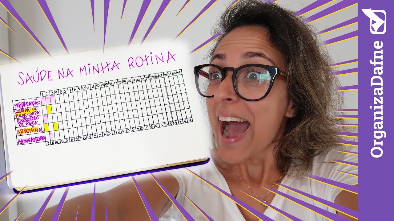 📘COMO FAZER TABELA DE HÁBITOS SAUDÁVEIS/FITNESS (fitness tracker pra bullet journal) Organiza Dafne