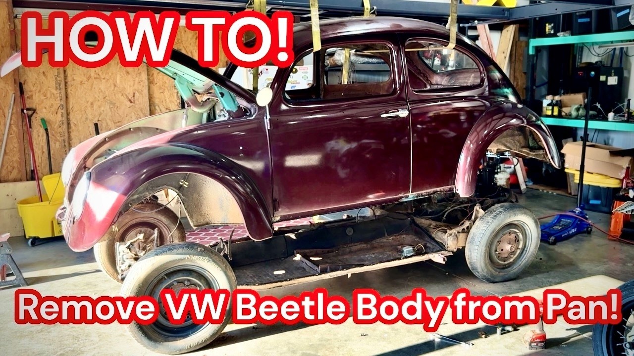 How To Remove a VW Beetle Body From the Pan! Step-By-Step on a ’63 Bug! Did we find our Oval?