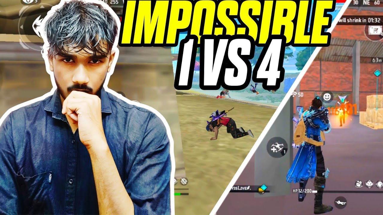 IMPOSSIBLE 🤯SOLO VS SQUAD FREE FIRE|| #skyward 