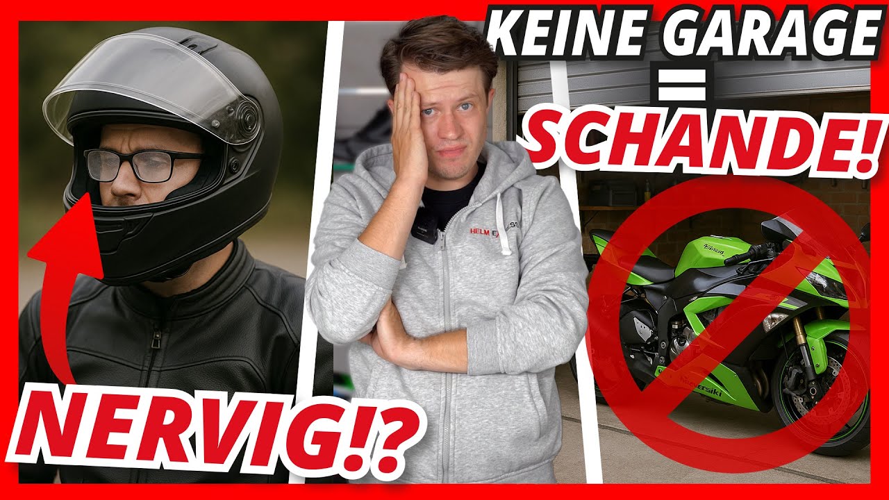 Keine Garage für’s Motorrad = Schande!? Brille nervt beim Motorradfahren? 🤓 Tipps für’s 1. Motorrad