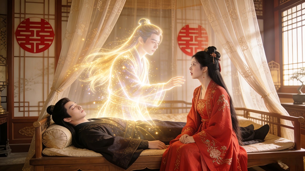 她被迫替妹嫁給植物人侯爺沖喜，所有人都笑她要守活寡！ 誰知新婚夜意外親吻，竟能直接喚醒侯爺靈魂，當場逆天改命狠狠打臉所有人！！ #短劇 #逆襲 #反轉 #古代 #女頻