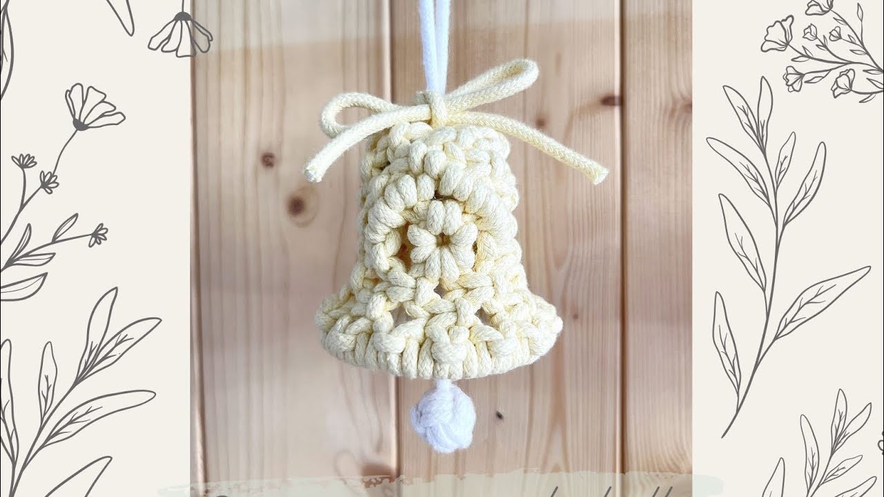 Macrame jingle bells | Christmas ornaments | Macrame tutorials | Xmas bells 🔔 Doré26 Studio【金色26工作室】