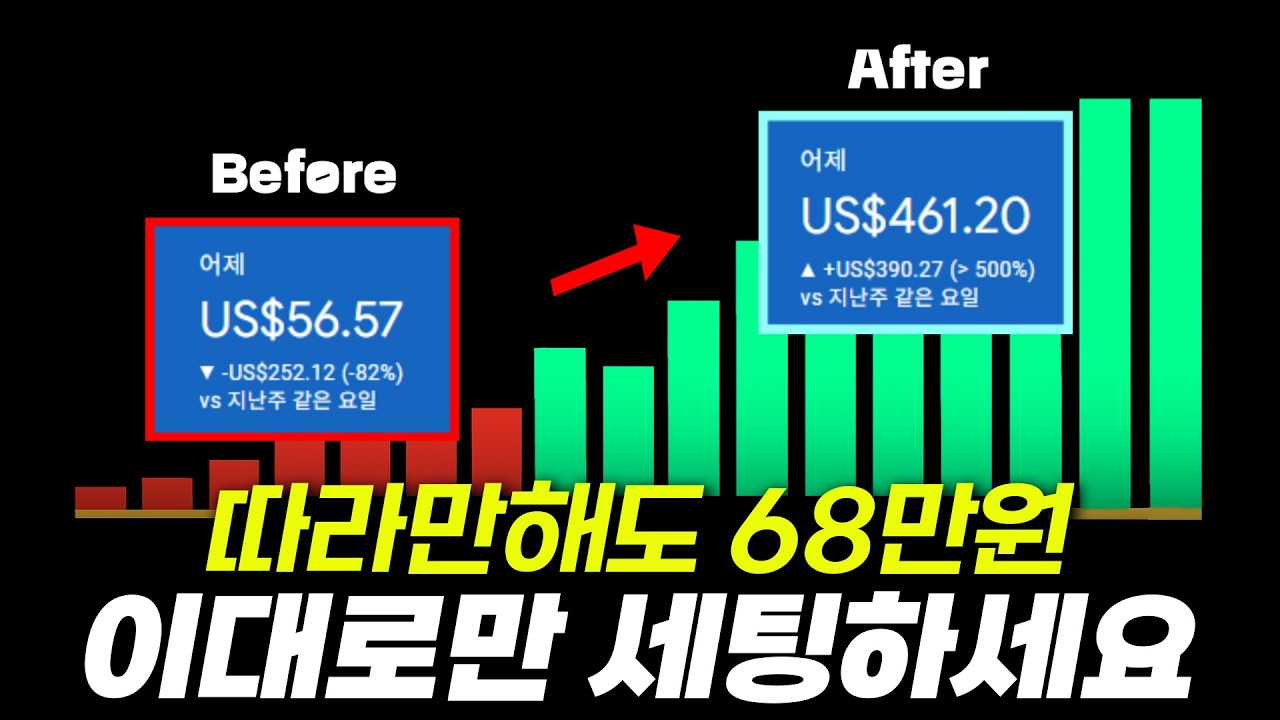 [유료급 강의] 세팅만 바꿔도 하루 68만원?! 공짜 수익 만드는 법