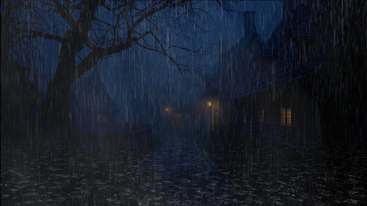 Lonely Rainy Street at Night 🌧️ | Peaceful Sounds for Deep Relaxation