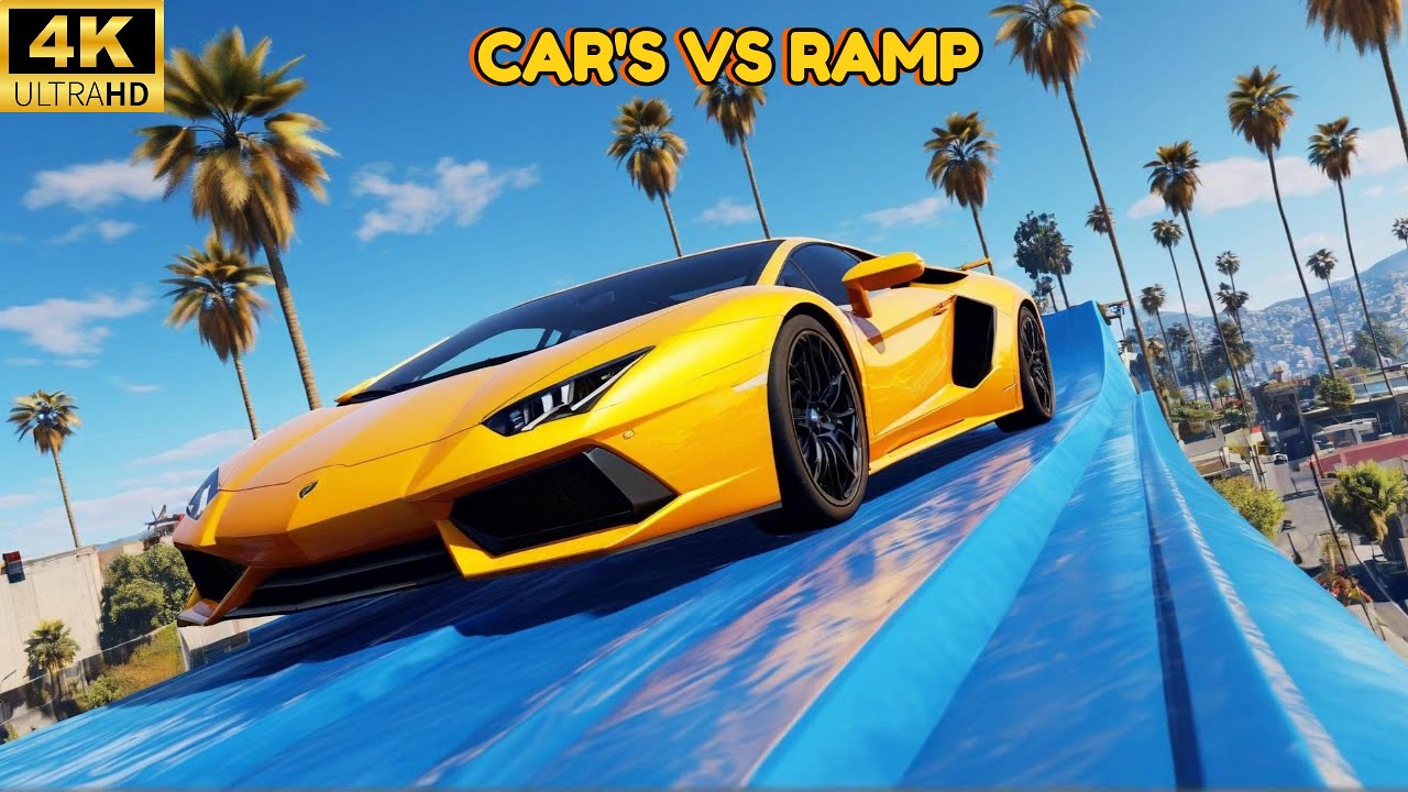 GTA 5 RAMP - Super Car Jumps ( GTA 5 RAMP CHALLENGE )#gta
