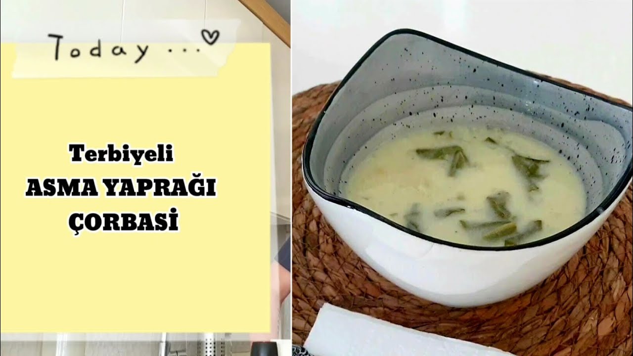 Eşiz bir lezzet terbiyeli asma yaprağı çorbası tarifi