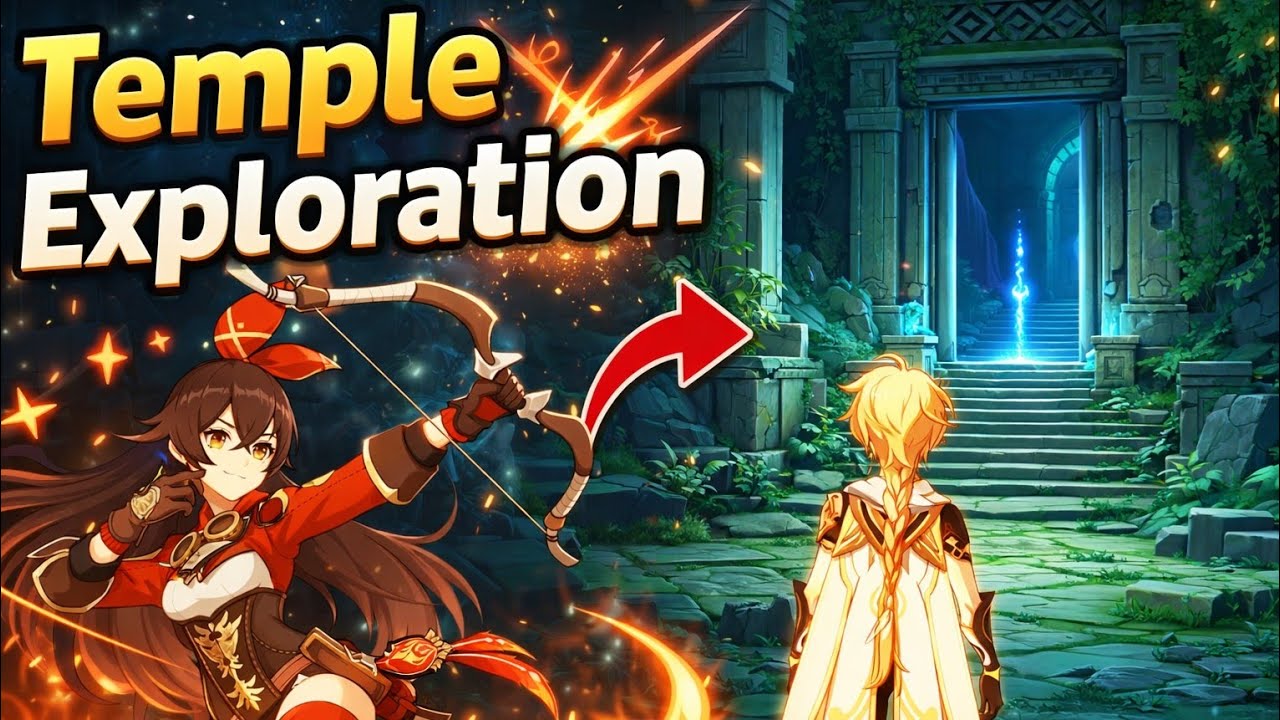 Temple Exploration With Amber | Genshin Impact #GenshinImpact