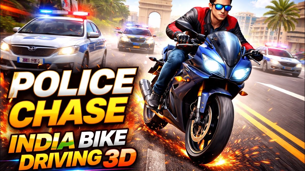 INDIA BIKE DRIVING 3D LIVE 🔴 Open World + Free Ride + Police Chase
