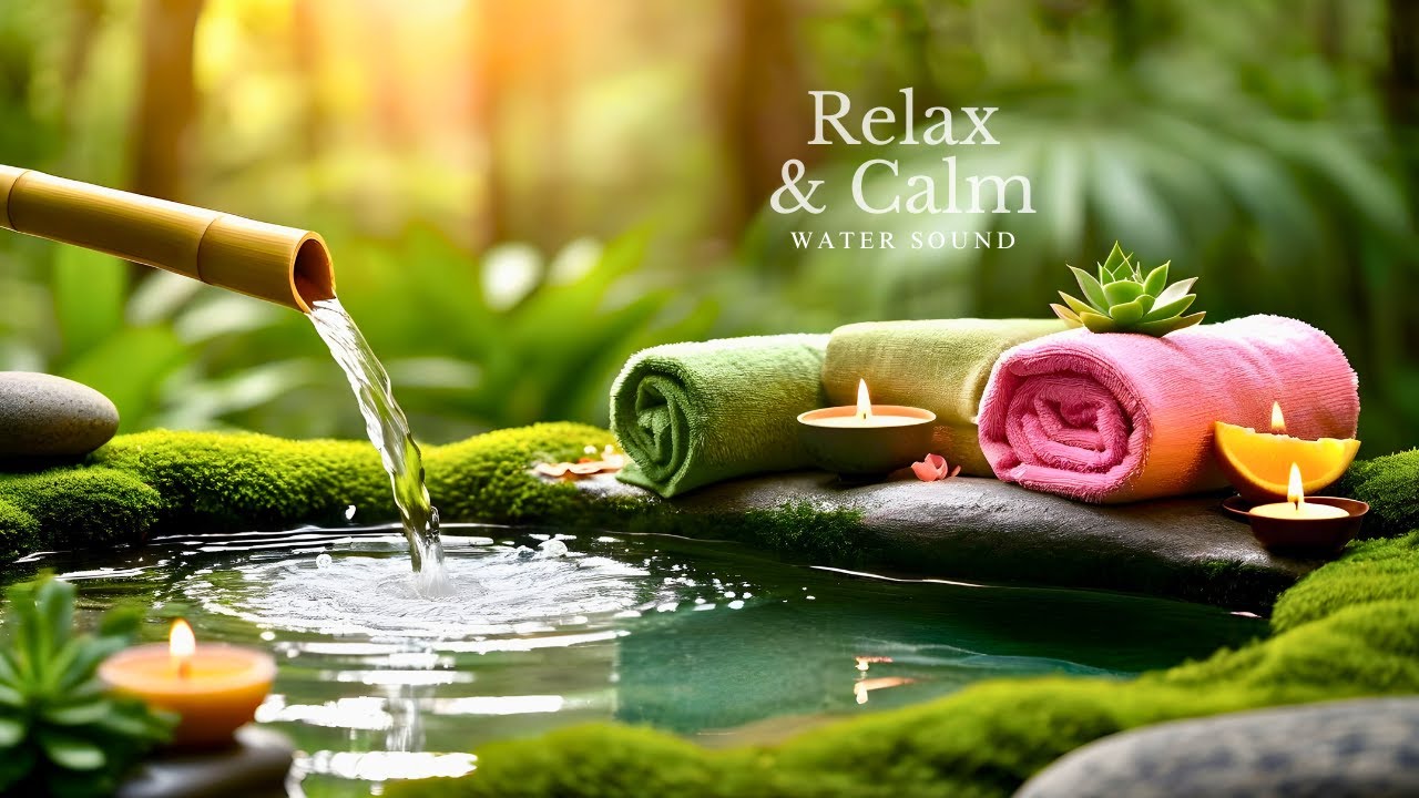 Stress Relief🌿Tranquil Piano & Water Sounds💧Relaxing Music - Calming Music - Sleep Music, Meditation