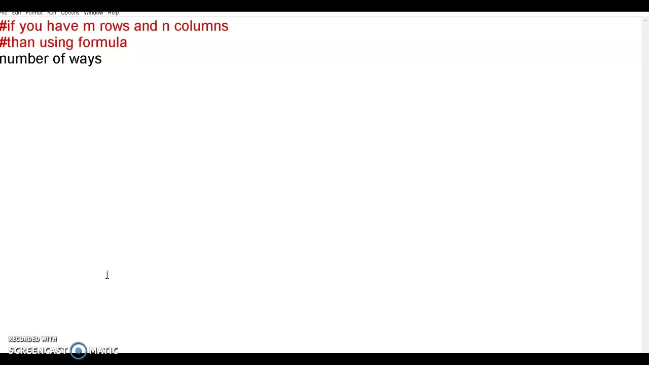 count number of all possible path from top left to bottom right in O(1)