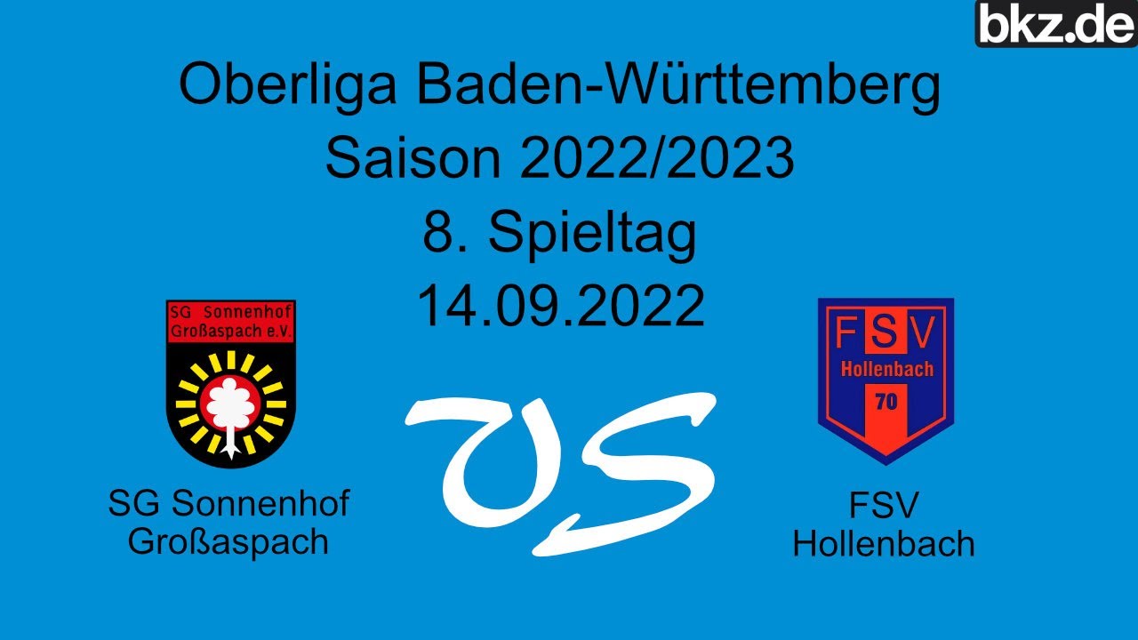 Fußball-Oberliga: SG Sonnenhof Großaspach - FSV Hollenbach