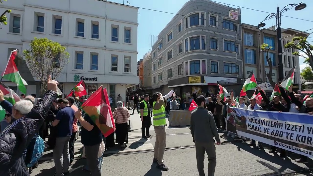 Istanbul March - Protest (free Palestine) 2025  4K/120 fps Part One