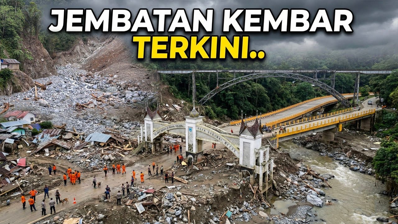 BIKIN SEDIH !!! KONDISI TERKINI JEMBATAN KEMBAR LEMBAH ANAI, Semua Bangunan Hilang Tanpa Bekas