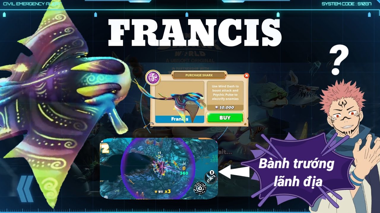 NEW SHARK (MANTA) FRANCIS - HUNGRY SHARK WORLD