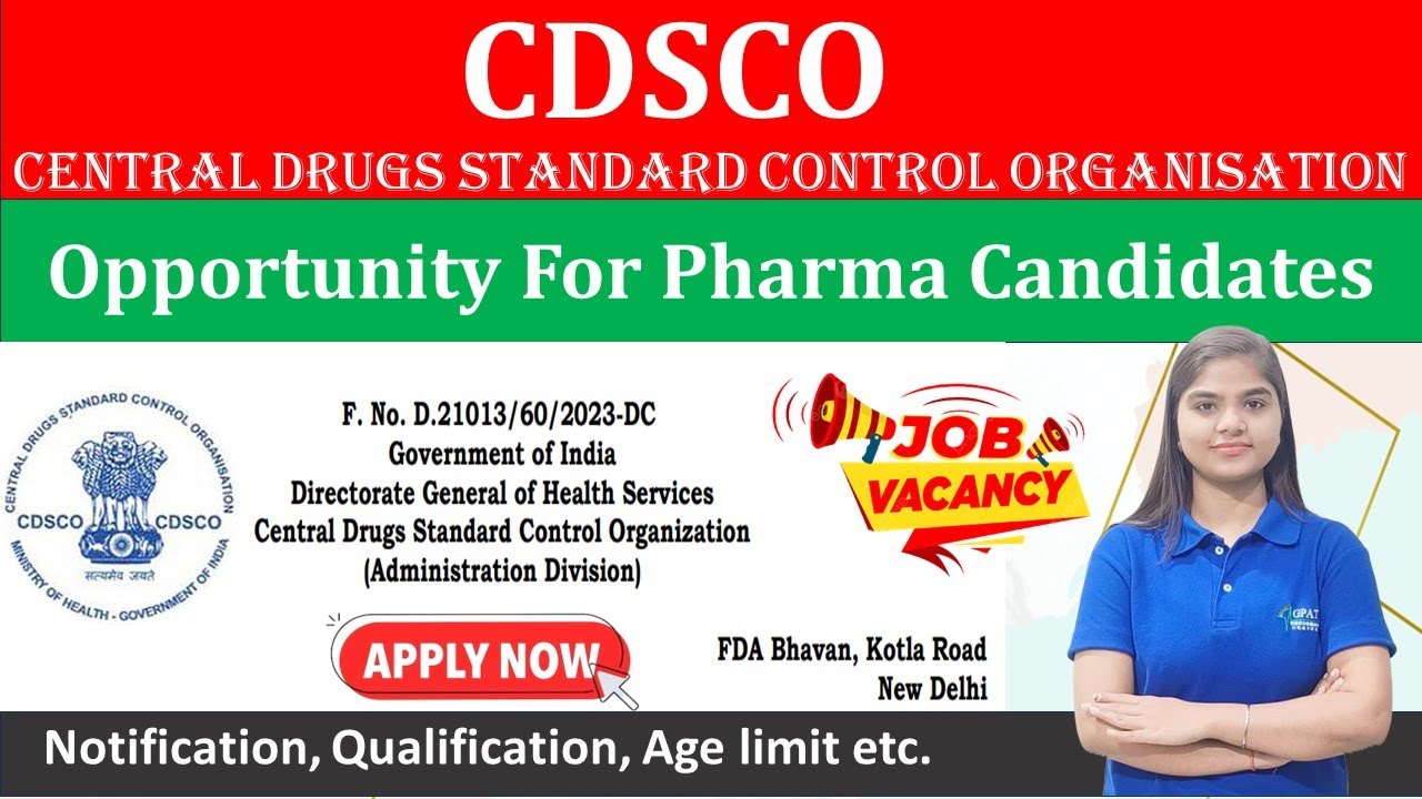 Professional Consultant at CDSCO| Central Drugs Standard Control Organisation Pharma Job