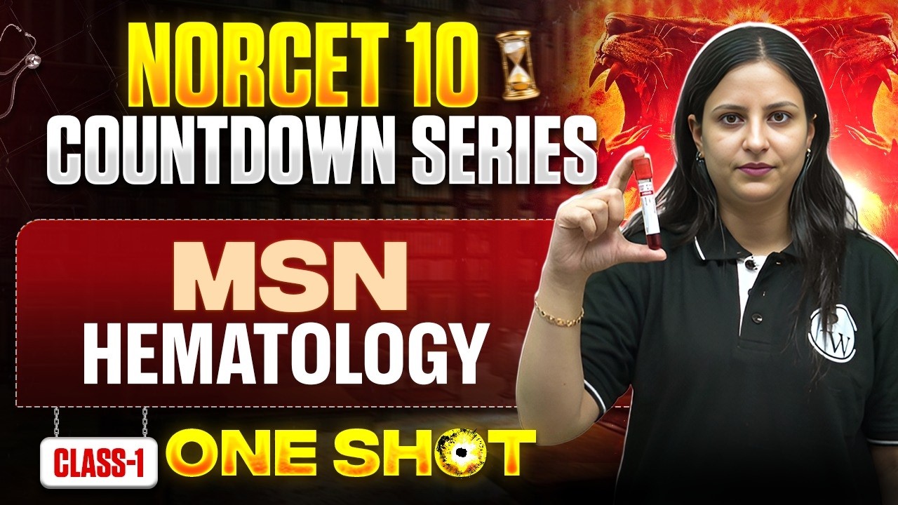 NORCET 10 Preparation | Hematology  | Countdown Series | NORCET 10 MCQ Series