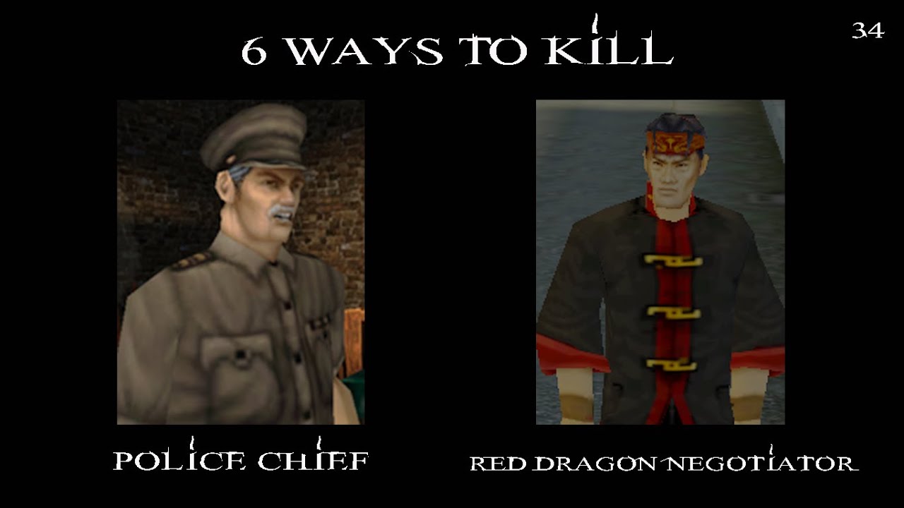 6 Ways To Kill Police Chief & Red Dragon Negotiator #34 - Hitman Codename 47