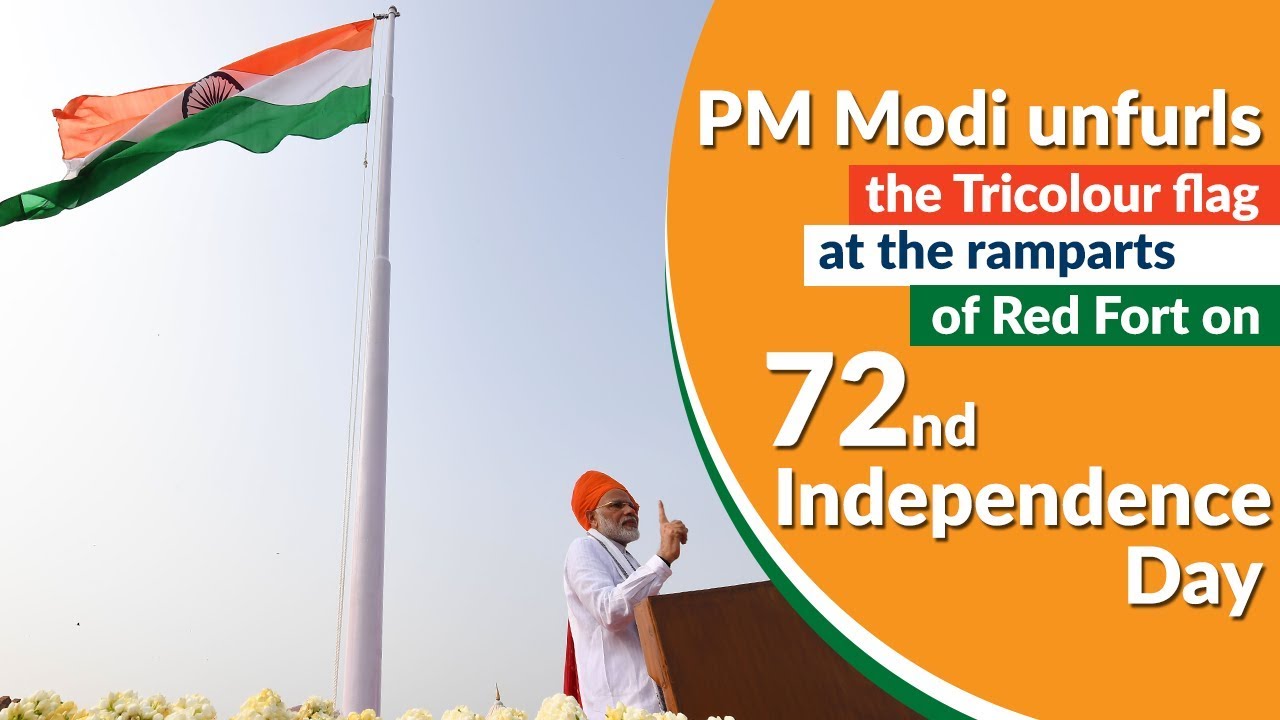 PM Modi unfurls the Tricolour flag at the ramparts of Red Fort on 72nd Independence Day