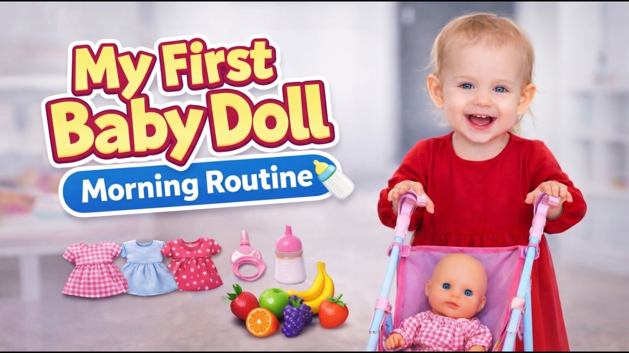 My First Baby Doll Morning Routine 🍼 | Toddler Pretend Play