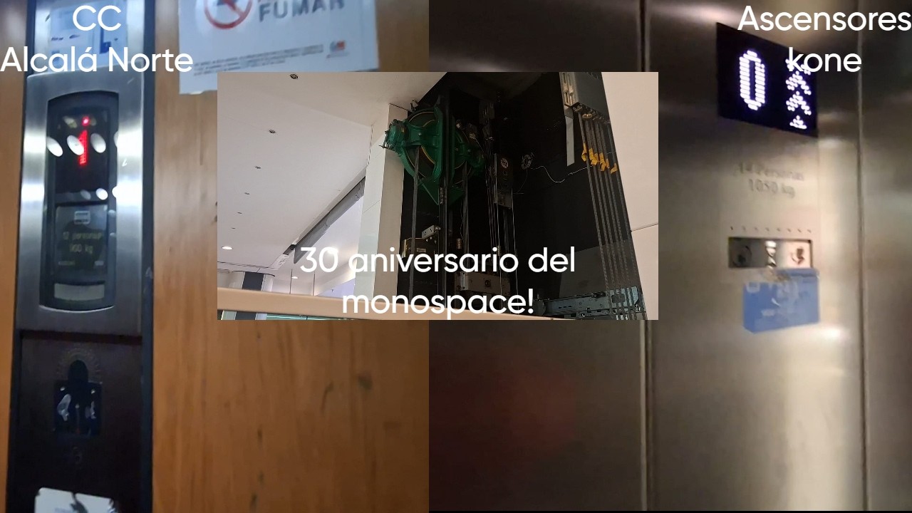 ¡30 aniversario del kone monospace! ascensores kone monospace (kss 670+sigma) en el CC Alcalá norte