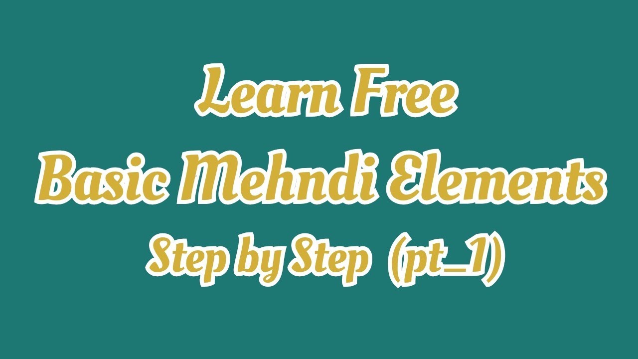 Learn How to draw mehndi designs step by step for beginners - Basic Mehndi Elements (part-1), Henna