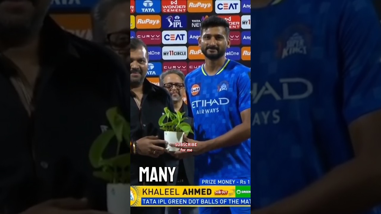 IPL 2025 CSK vs MITATA IPL Green Dot Balls of the Match - Khaleel Ahmed 