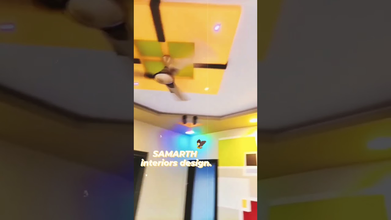 pop design for living room with two fan/