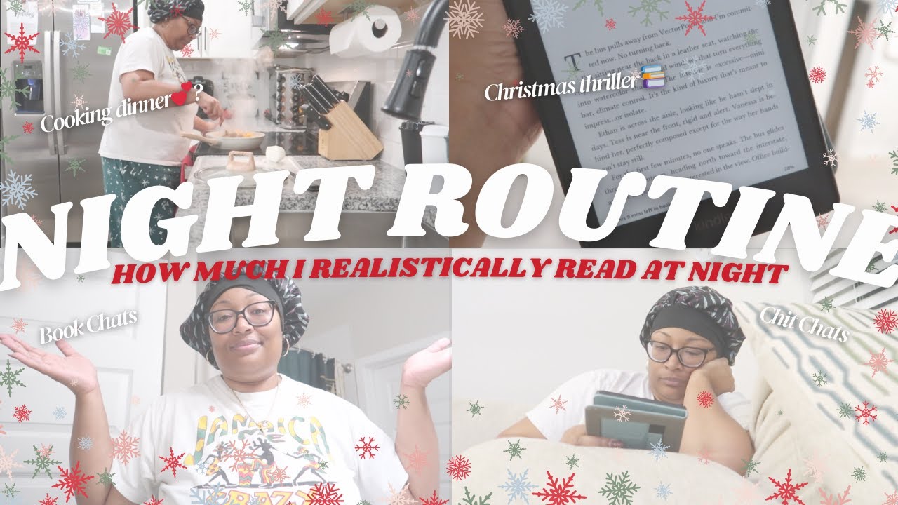 КНИЖНЫЙ РОЖДЕСТВЕНСКИЙ ДЕНЬ 10 🎁☃️🎄 | Вечерняя рутина | Сколько я реально читаю по ночам 📚