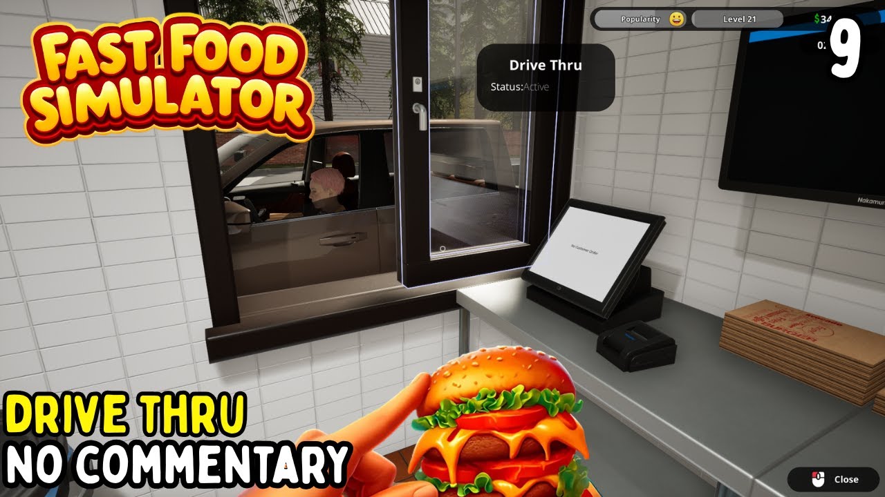 Fast Food Simulator 🍔🍟 Drive-Thru + Coffee | Solo Longplay No Commentary #9