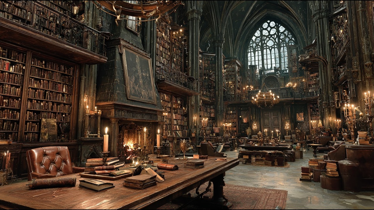 📜 Ancient Library of Magic Scrolls | Fantasy Ambience