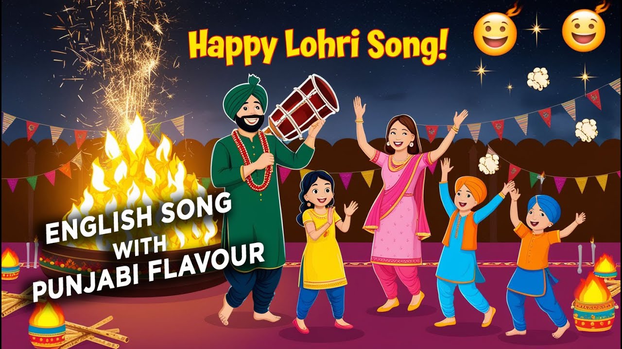 Happy Lohri Song for Kids | Fun Punjabi Festival Dance & Celebration | Learn & Enjoy Lohri 2025!