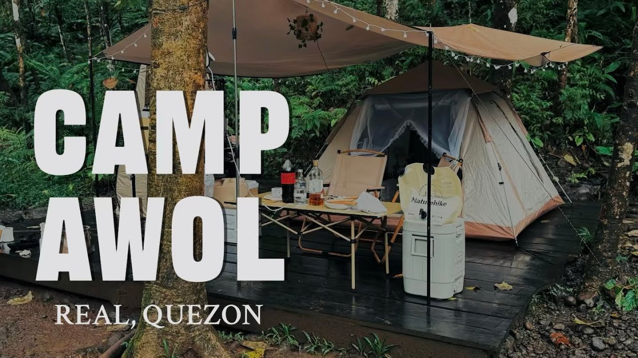Camp AWOL Real, Quezon | Riverside Camping | Rainy Weather | DJI Flip | Mitsubishi Montero | VLOG #1